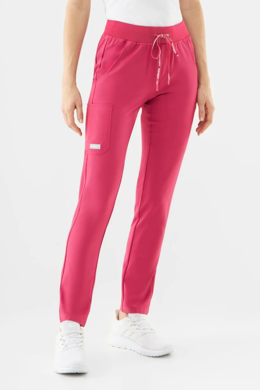 Uniformix Fizjoterapia|Kosmetologia-Spodnie medyczne damskie Super Flex, 4030 Virtual Pink