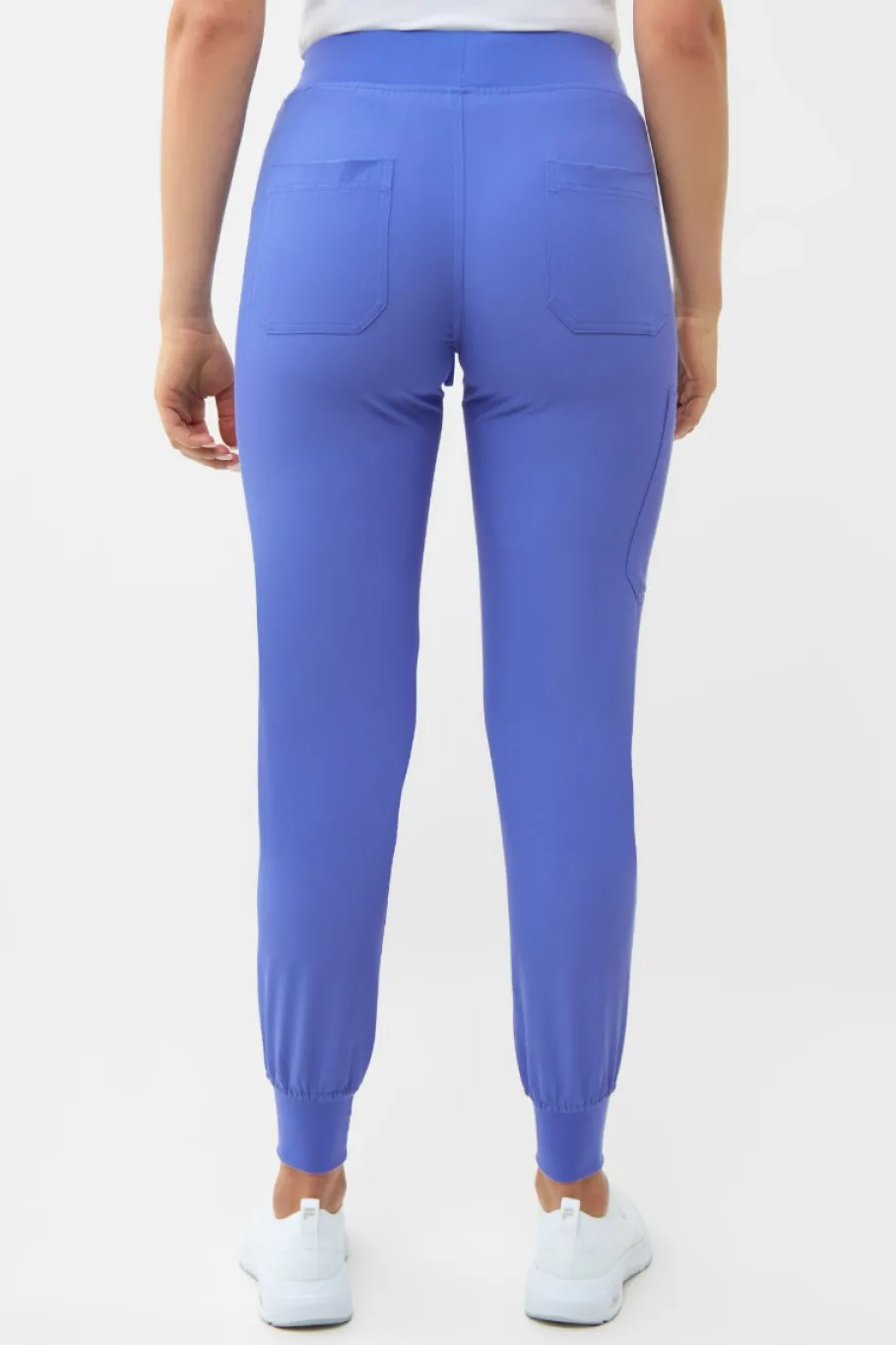 Uniformix Fizjoterapia|Kosmetologia-Spodnie medyczne damskie Super Flex, 4020-Ceil Blue