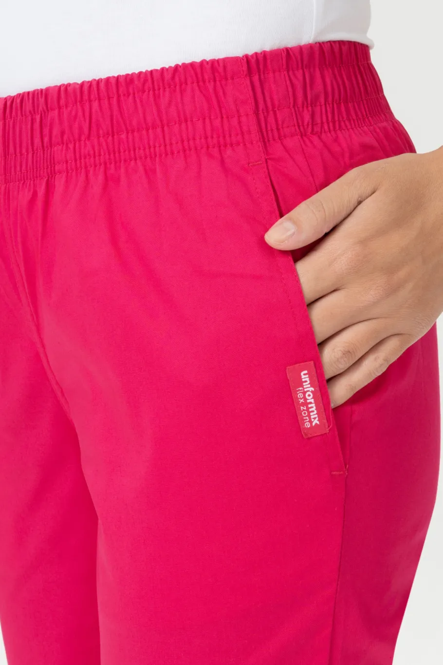 Uniformix Kosmetologia|Stomatologia-Spodnie medyczne damskie, FLEX ZONE FZ2049, róż intensywny