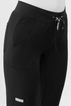 Uniformix Fizjoterapia|Kosmetologia-Spodnie medyczne damskie Super Flex, 4020-Black