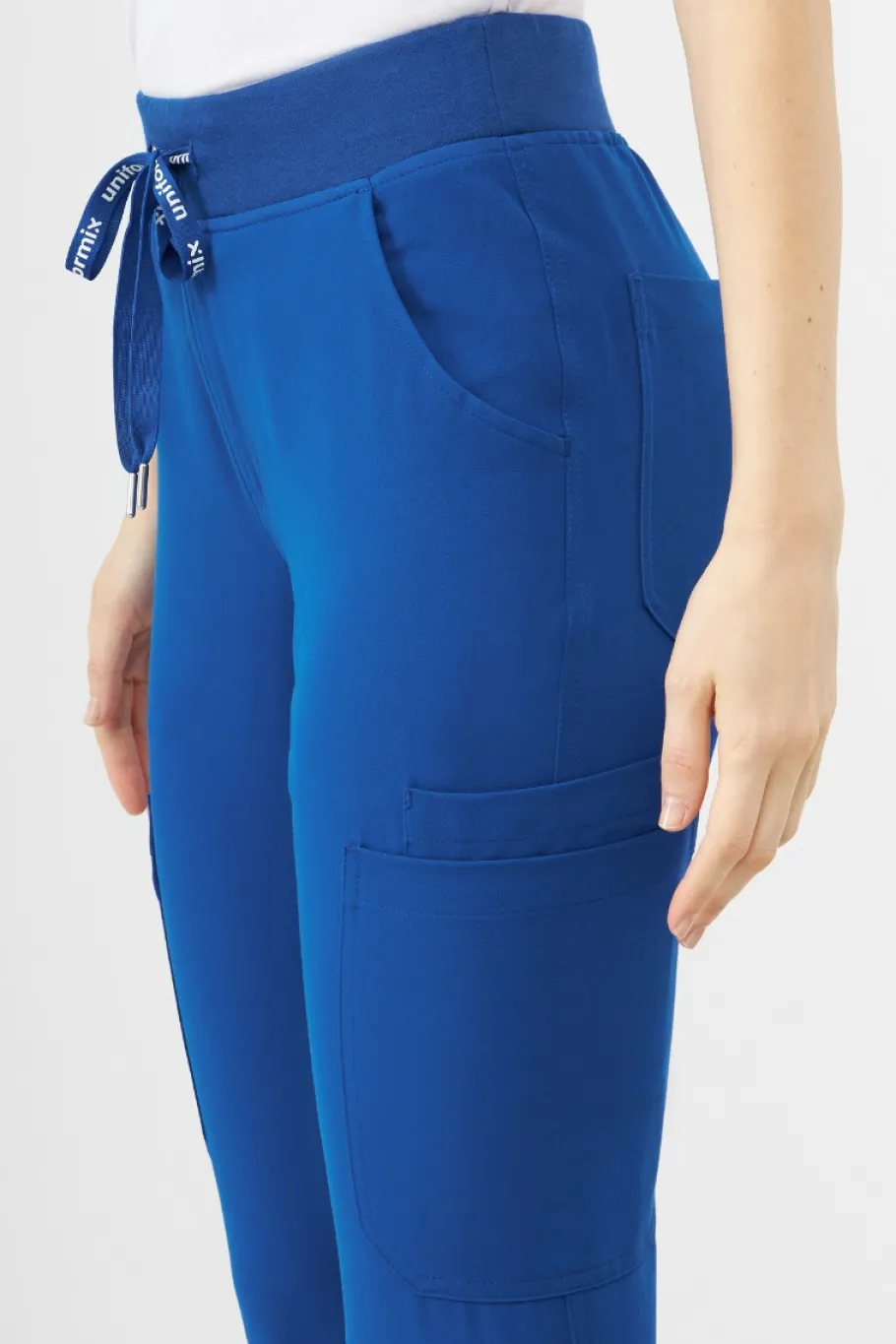 Uniformix Fizjoterapia|Kosmetologia-Spodnie medyczne damskie RayOn, 3030,Royal Blue