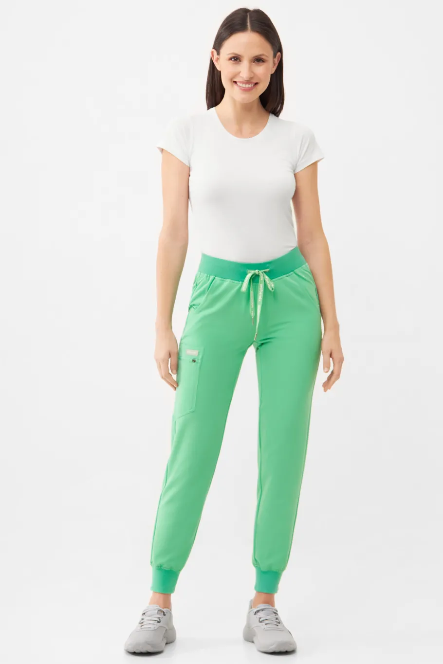 Uniformix Spodnie|Fizjoterapia-Spodnie medyczne damskie RayOn, 3020, Spring Bud