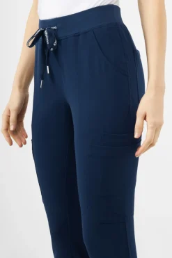 Uniformix Fizjoterapia|Kosmetologia-Spodnie medyczne damskie RayOn, 3030, Navy