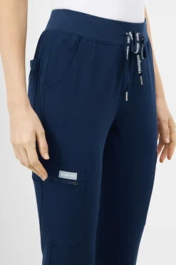 Uniformix Fizjoterapia|Kosmetologia-Spodnie medyczne damskie RayOn, 3030, Navy