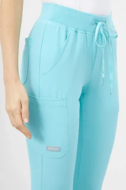 Uniformix Fizjoterapia|Kosmetologia-Spodnie medyczne damskie Super Flex, 4030 Medical Green