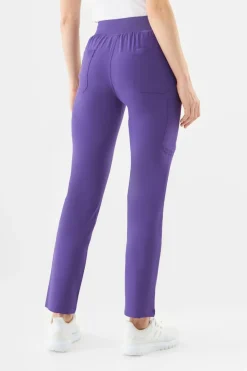 Uniformix Fizjoterapia|Kosmetologia-Spodnie medyczne damskie Super Flex, 4030 Plum wine