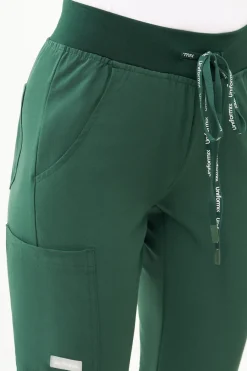 Uniformix Fizjoterapia|Kosmetologia-Spodnie medyczne damskie Super Flex, 4020- Hunter green