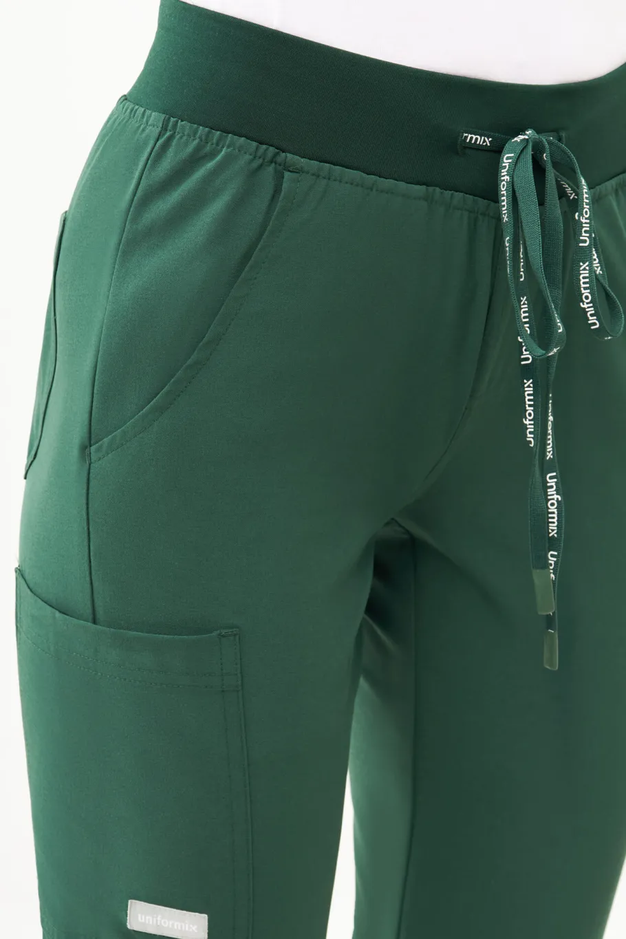 Uniformix Fizjoterapia|Kosmetologia-Spodnie medyczne damskie Super Flex, 4020- Hunter green