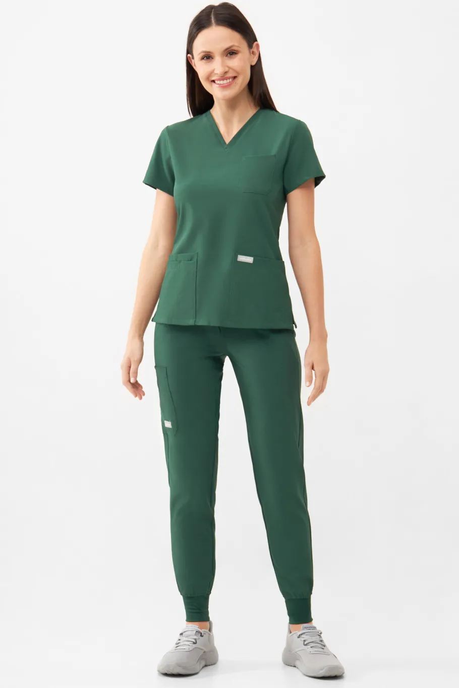 Uniformix Fizjoterapia|Kosmetologia-Spodnie medyczne damskie Super Flex, 4020- Hunter green