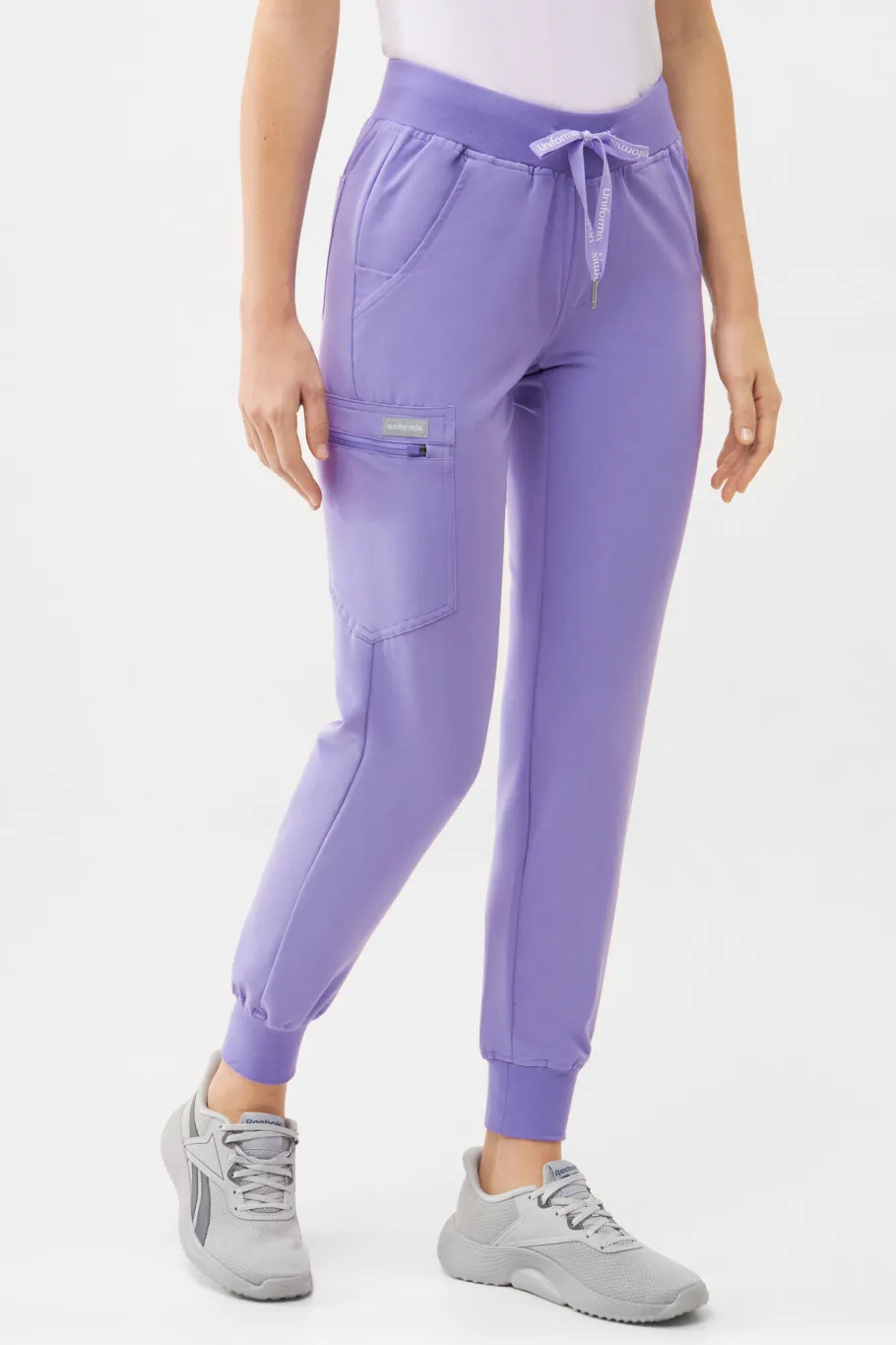 Uniformix Fizjoterapia|Kosmetologia-Spodnie medyczne damskie RayOn, 3020, Mauve