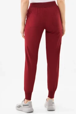 Uniformix Fizjoterapia|Spodnie-Spodnie medyczne damskie Super Flex, 4020-Burgundy