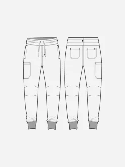 Uniformix Spodnie-Spodnie medyczne joggery męskie Med Couture RothWear, 7777-PWTR
