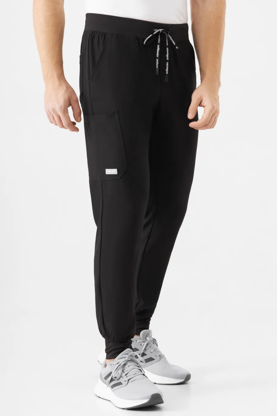 Uniformix Spodnie-Spodnie medyczne męskie Super Flex, 4070-Black