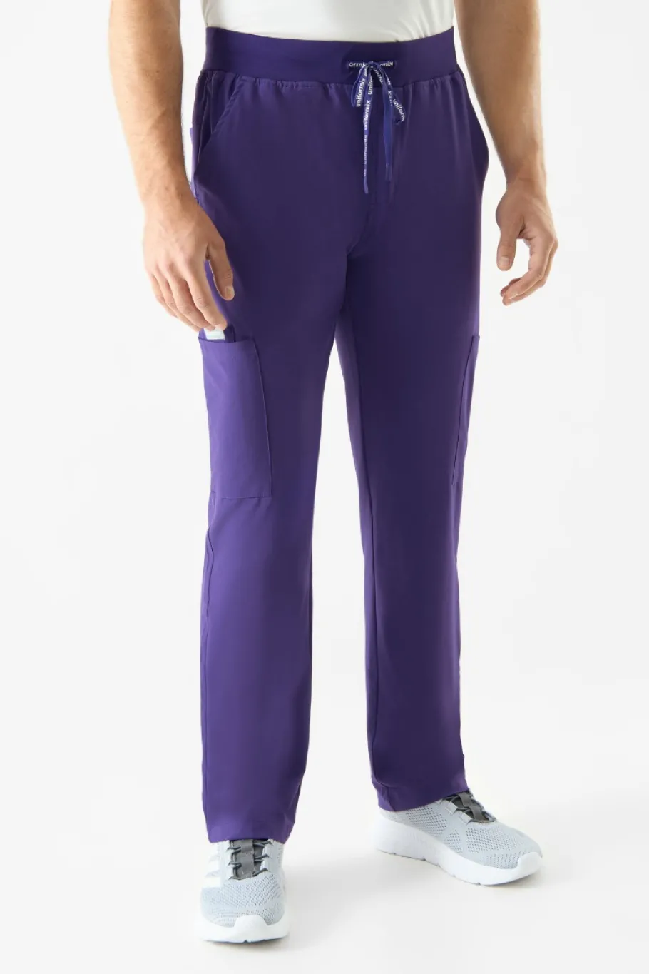 Uniformix Spodnie-Spodnie medyczne męskie Super Flex, 4080, Plum wine