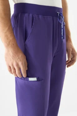 Uniformix Spodnie-Spodnie medyczne męskie Super Flex, 4080, Plum wine
