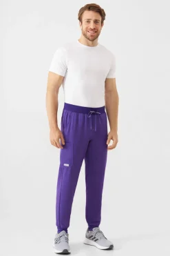 Uniformix Spodnie-Spodnie medyczne męskie Super Flex, 4070-Plum wine