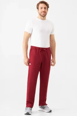 Uniformix Kosmetologia|Stomatologia-Spodnie medyczne uniwersalne TEAM T1190, Burgundy