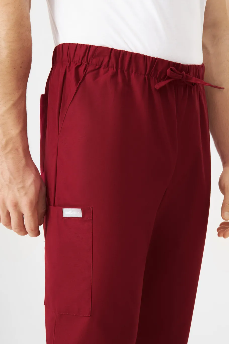 Uniformix Kosmetologia|Stomatologia-Spodnie medyczne uniwersalne TEAM T1190, Burgundy