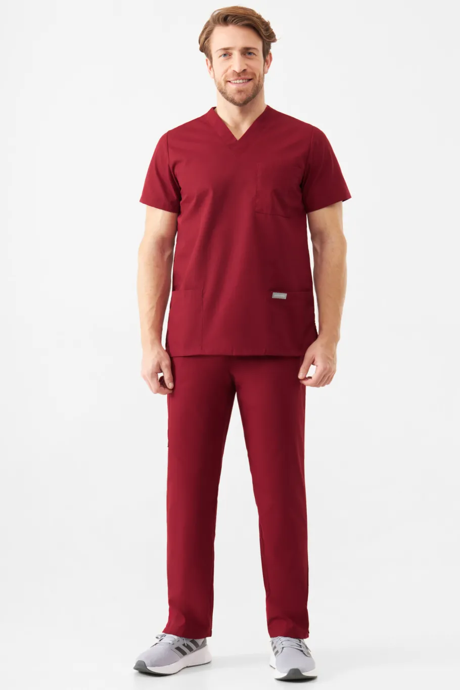 Uniformix Kosmetologia|Stomatologia-Spodnie medyczne uniwersalne TEAM T1190, Burgundy