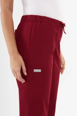 Uniformix Kosmetologia|Stomatologia-Spodnie medyczne uniwersalne TEAM T1190, Burgundy