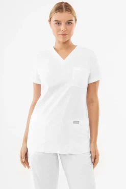 Uniformix Komplety|Promocje-Zestaw medyczny damski TEAM, bluza T1000 + spodnie T1190, White