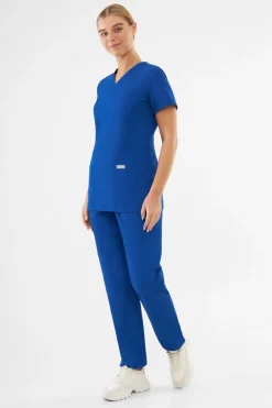 Uniformix Komplety|Promocje-Zestaw medyczny damski TEAM, bluza T1000 + spodnie T1190, Royal Blue