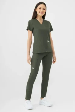Uniformix Komplety|Promocje-Zestaw medyczny Super Flex, bluza 4000 + spodnie 4030, tea-leaf