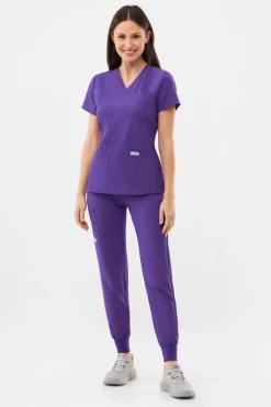 Uniformix Komplety|Promocje-Zestaw medyczny Super Flex, bluza 4000 + spodnie 4020, Plum wine