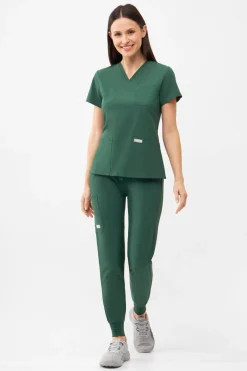 Uniformix Komplety|Promocje-Zestaw medyczny Super Flex, bluza 4000 + spodnie 4020, Hunter green