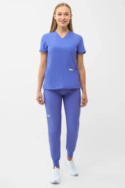 Uniformix Komplety|Promocje-Zestaw medyczny Super Flex, bluza 4000 + spodnie 4020, Ceil Blue