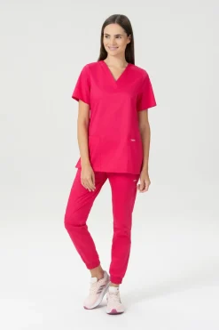 Uniformix Komplety|Promocje-Zestaw medyczny FLEX ZONE bluza FZ1001B + spodnie FZ2056, róż intensywny