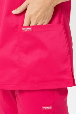 Uniformix Komplety|Promocje-Zestaw medyczny FLEX ZONE bluza FZ1001B + spodnie FZ2056, róż intensywny